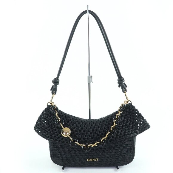 Loewe Handbags - Loewe Ora Raffia Leather with Logo Hardware 2-Way